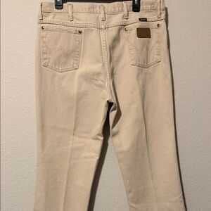 Wrangler Men's Tan Straight Jeans 38x34